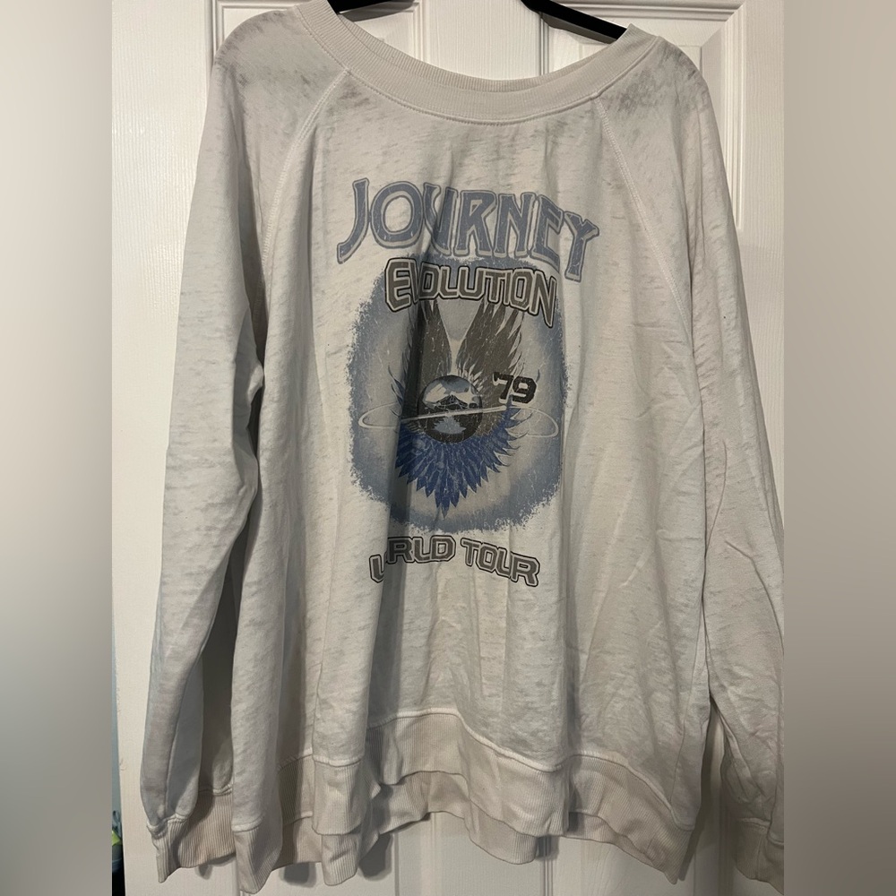 Recycled Karma White Graphic Sweatshirt
